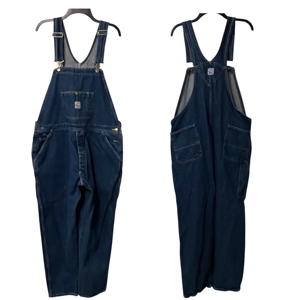 Pointer Bib Overalls W40 L-S Vintage Cotton Button Fly‎ Made USA 40 x 29 - Picture 12 of 12